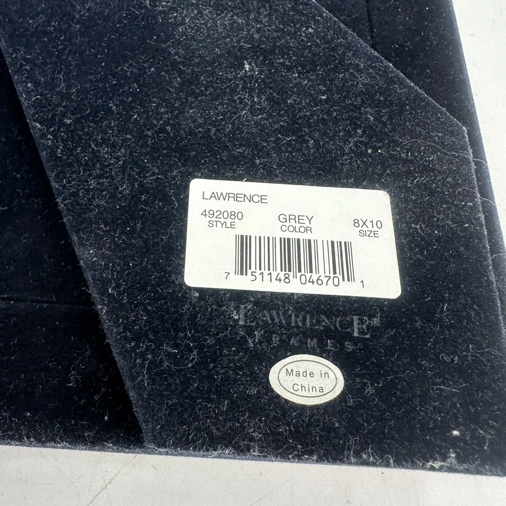 Lawrence Frames 492080 Grey and Silver 8x10 Picture Frame Velvet Back